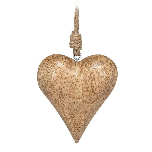 Wooden Puffy Heart Ornament