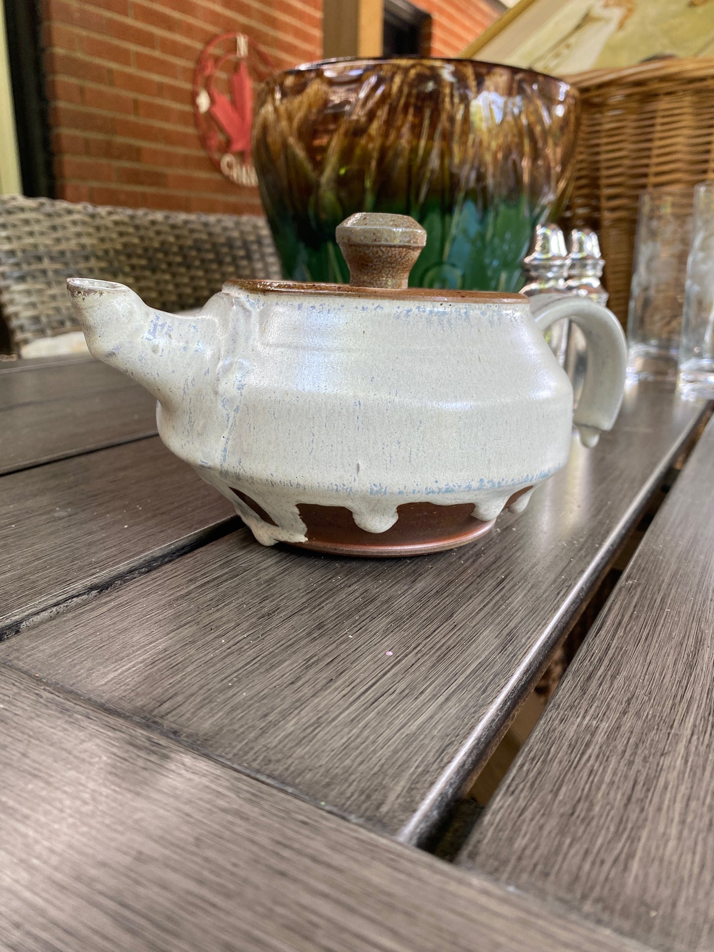 Vintage Pottery Drip Tea Pot