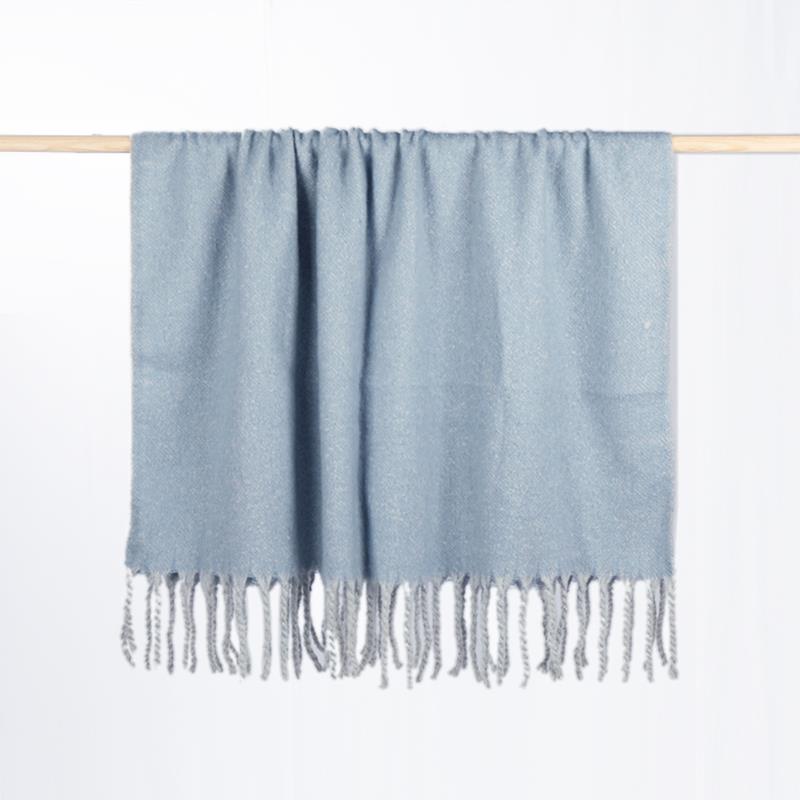 Soft Blue Throw Blanket