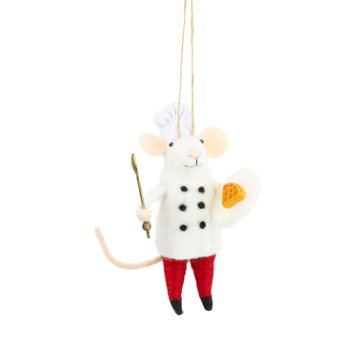 Chef Felted Mouse Ornament
