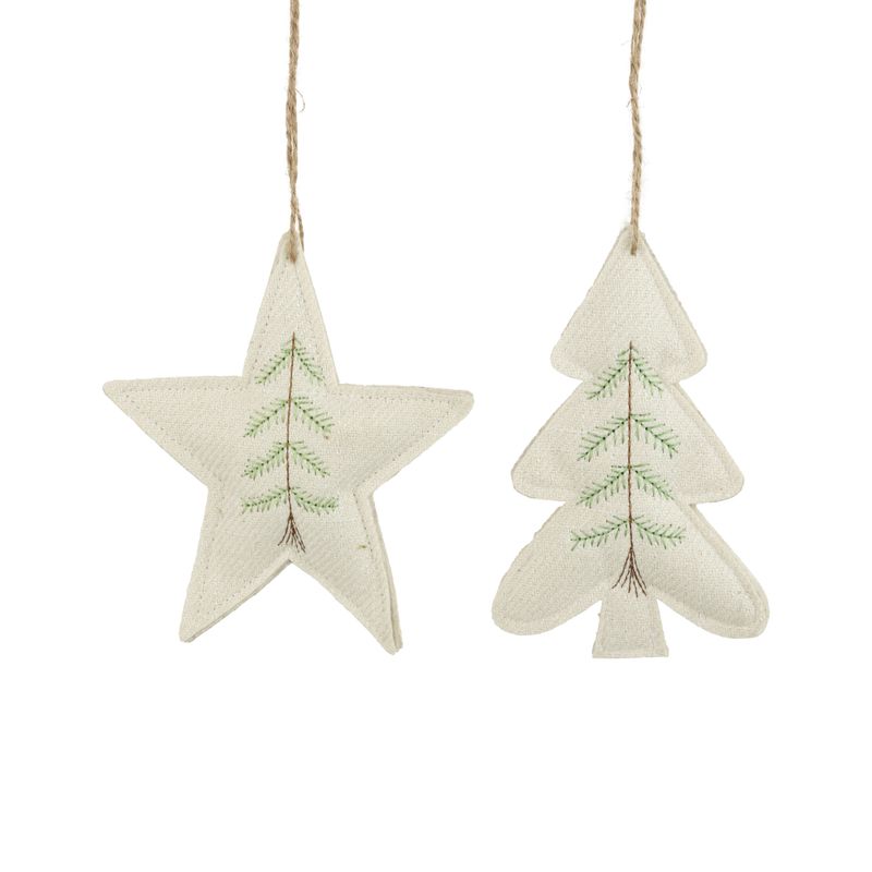 Fabric Star & Tree Ornaments