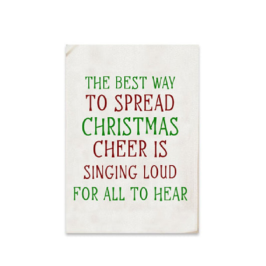 Elf Cheer Tea Towel