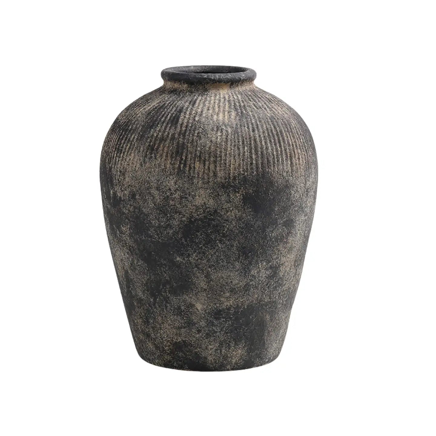 Black Large Terracotta Vase