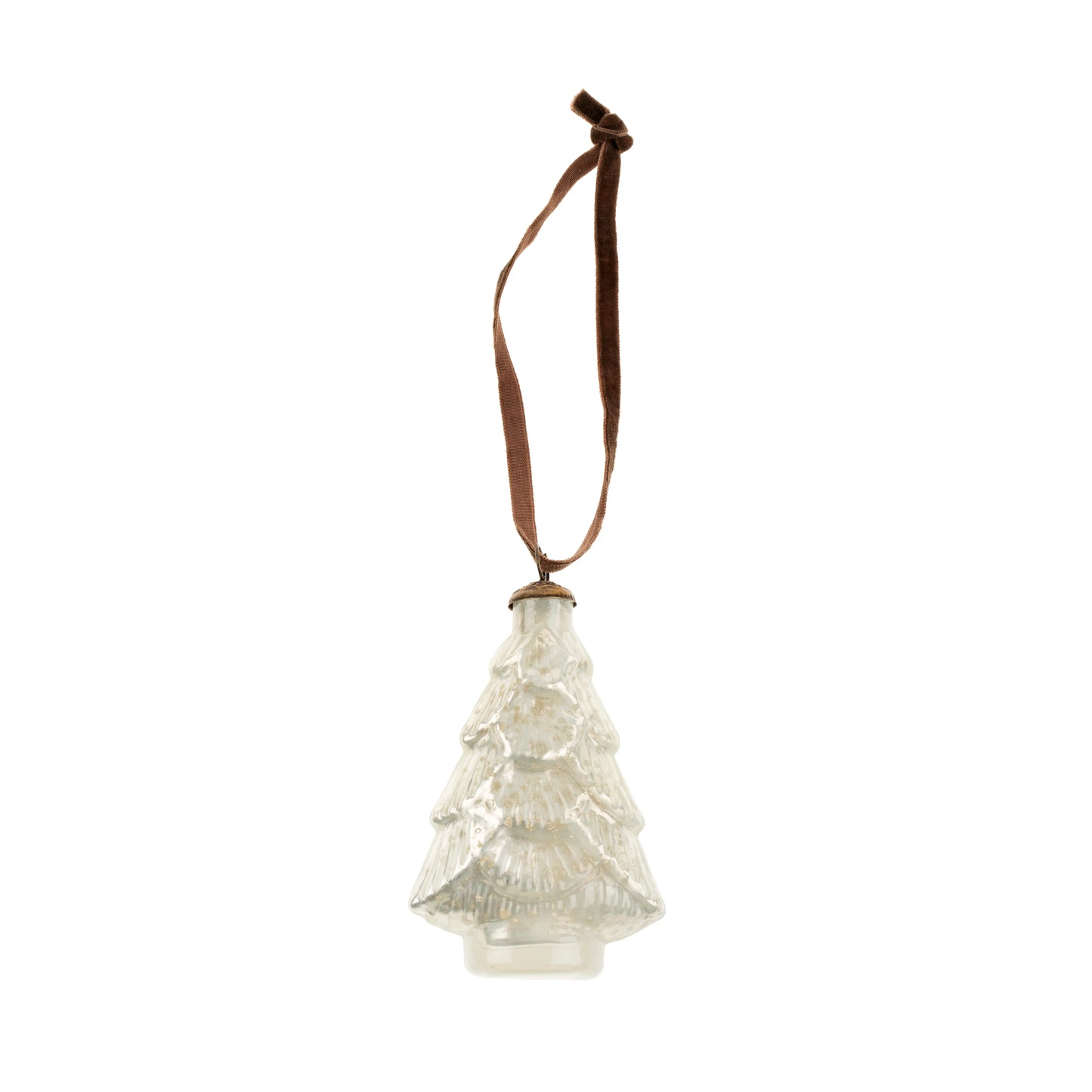 Mercury Glass Decoration: Pinecone & Tree