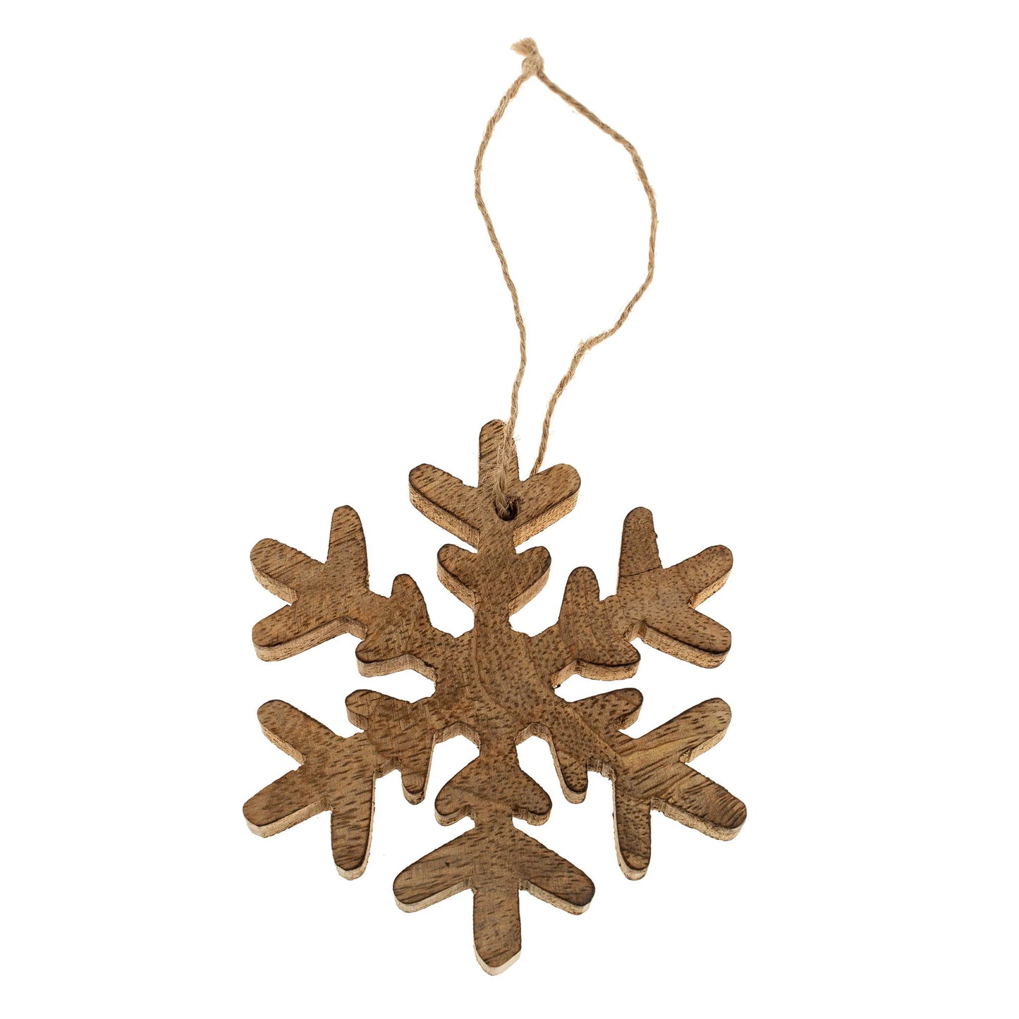 Thick Wooden Snowflake Ornament