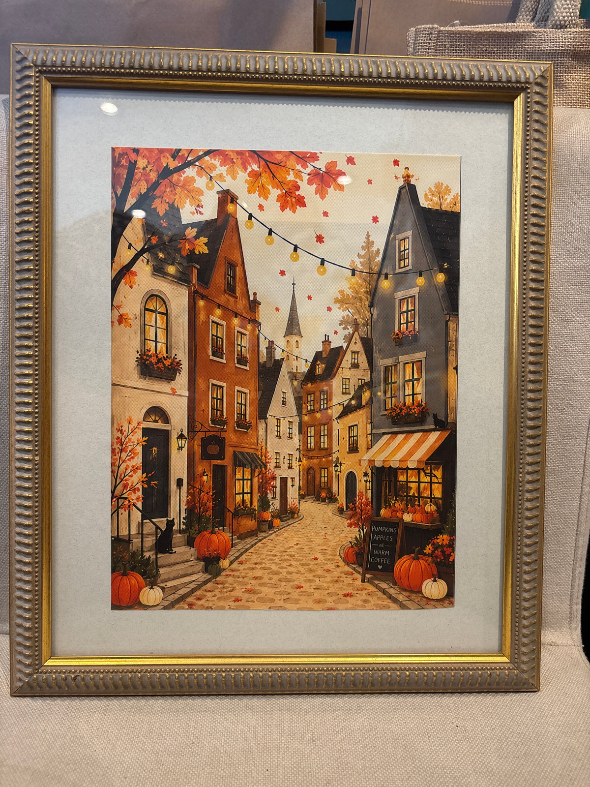 Vintage Framed Fall Prints