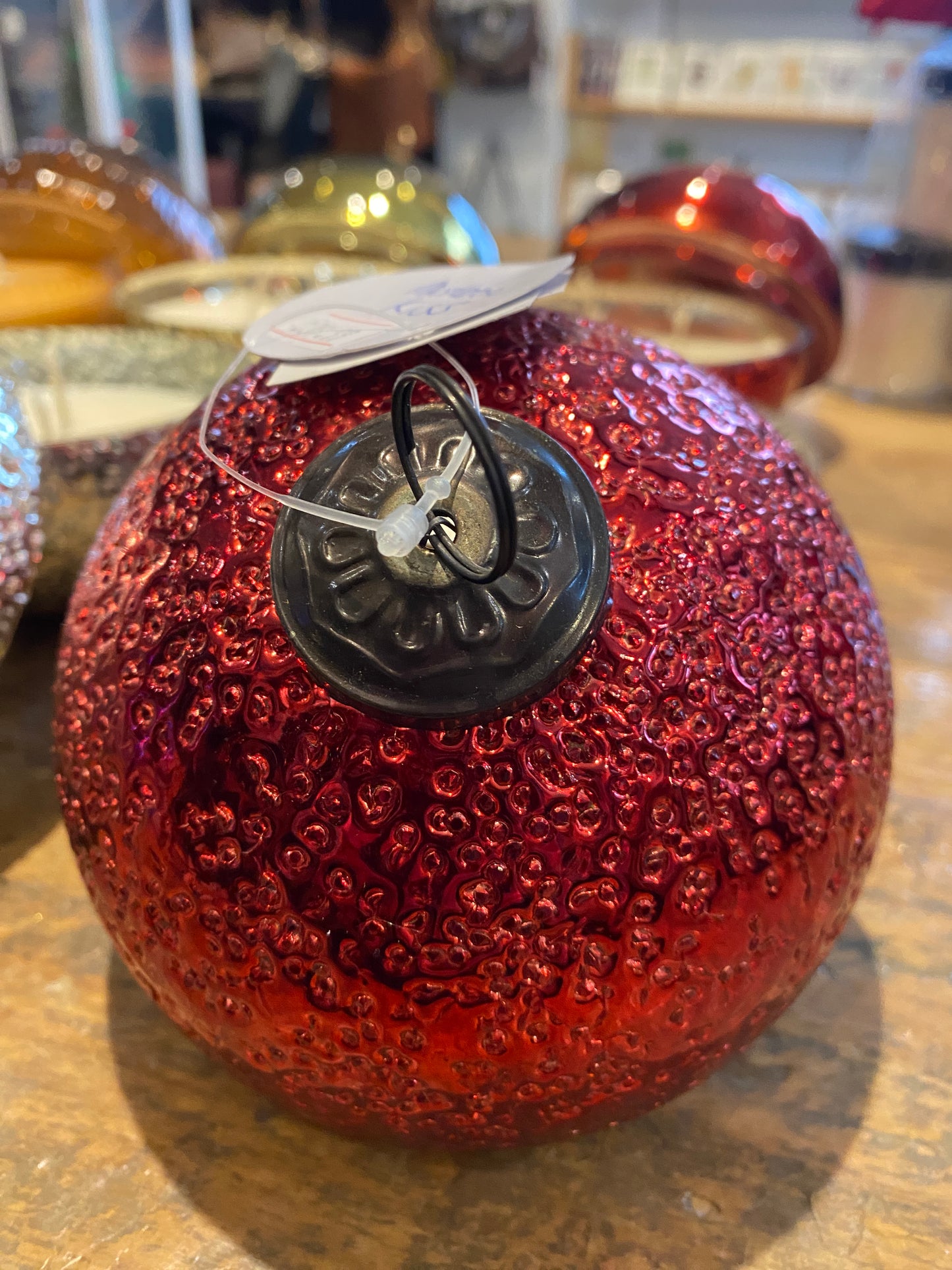 Large Glass Ornament Dish Candles