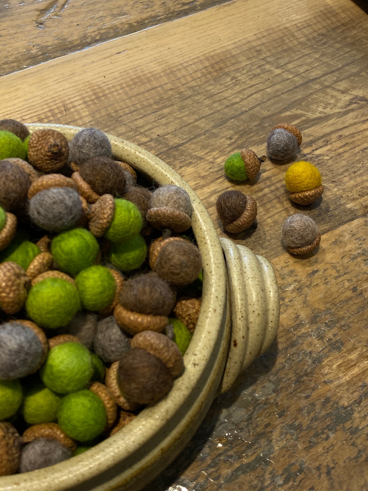 Felted Acorns: Handmade & Locally Made
