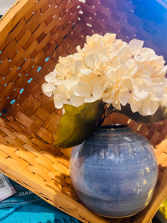 Vintage Blue Pottery Vase