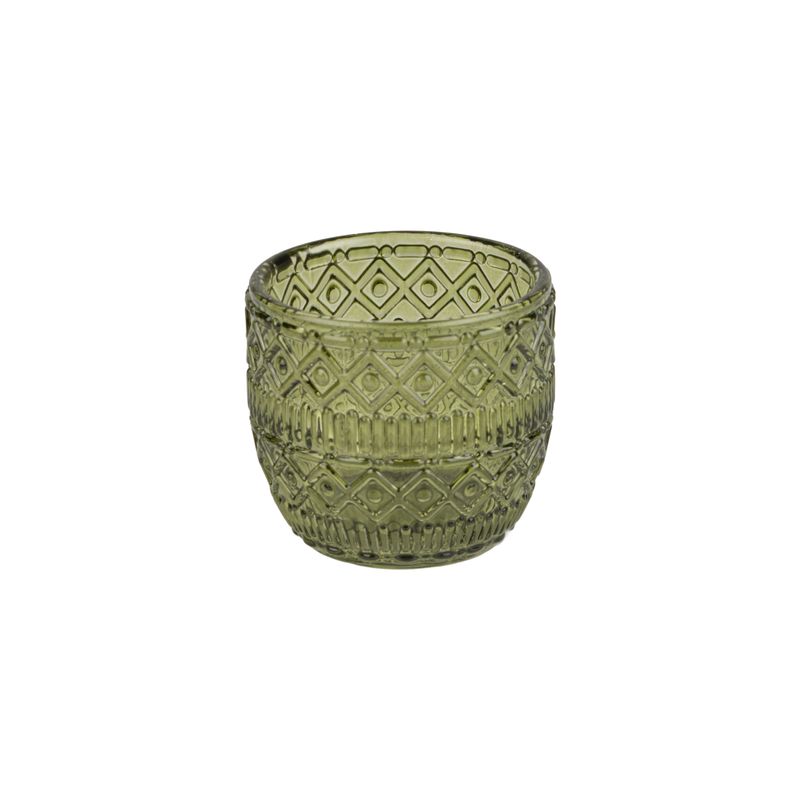 Red& Green Glass Tealight Holder