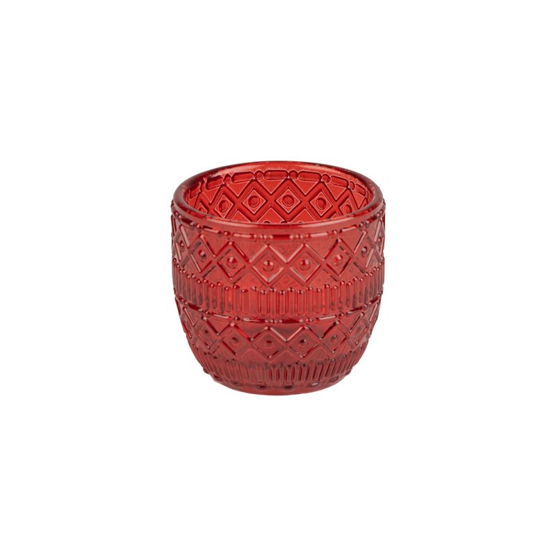 Red& Green Glass Tealight Holder