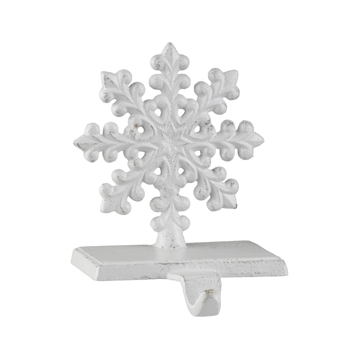 White Snowflake Cast Iron Stocking Holder