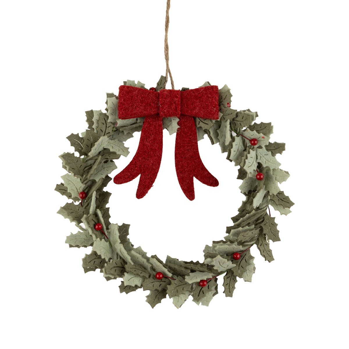 Felted Wreath Ornament