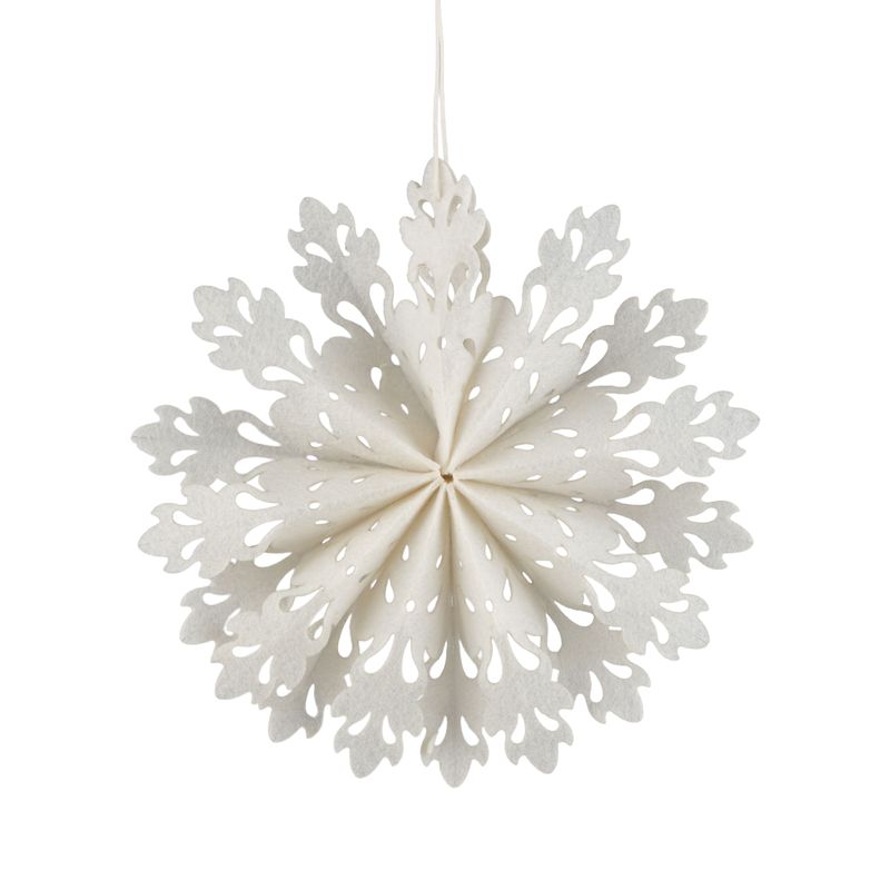 Off White Snowflake Ornament