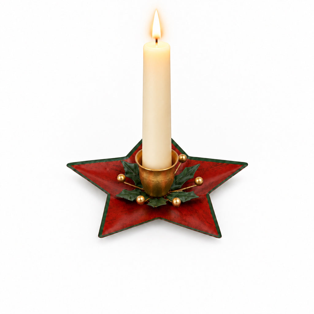 Red Star Candle Holder