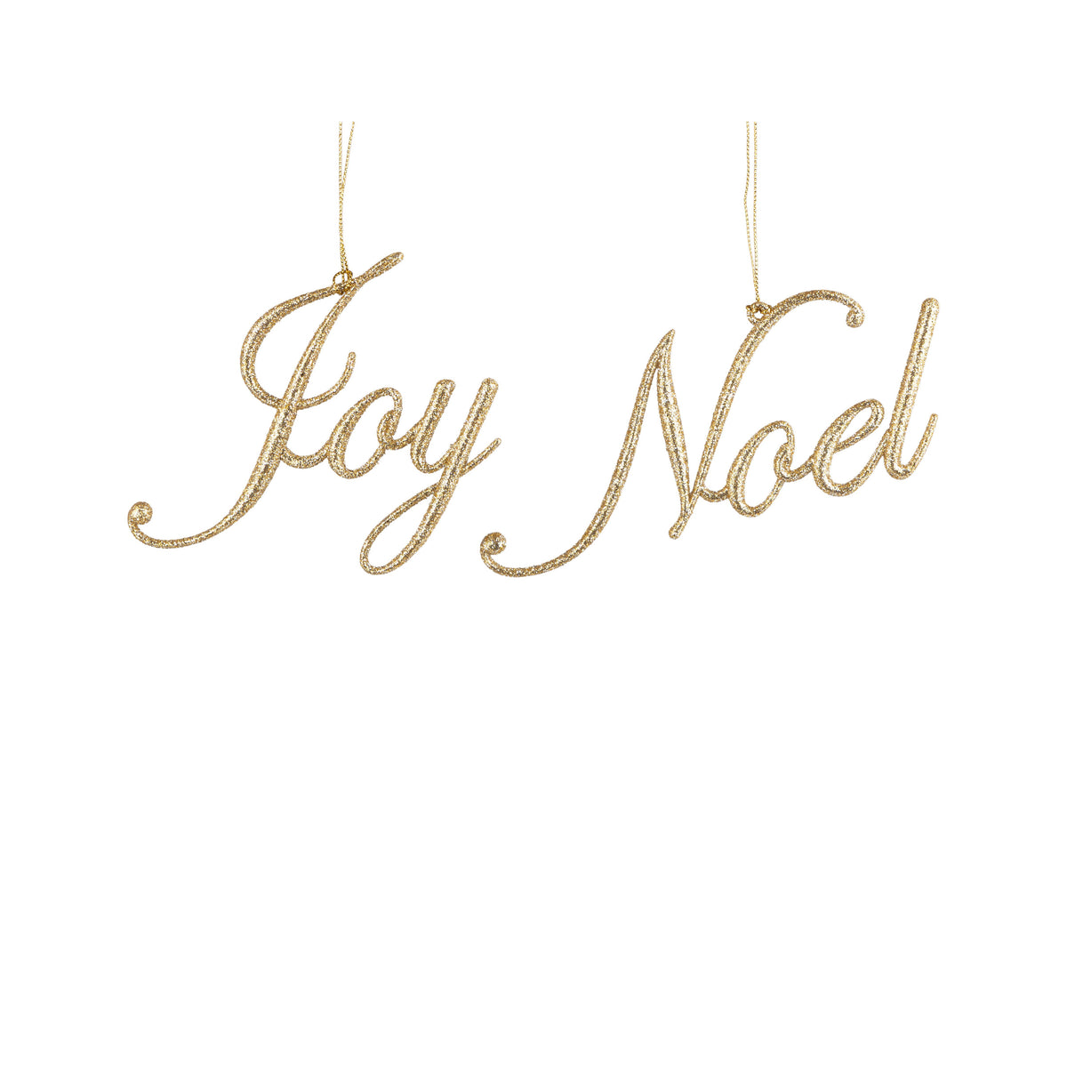 Gold Joy & Noel Ornaments