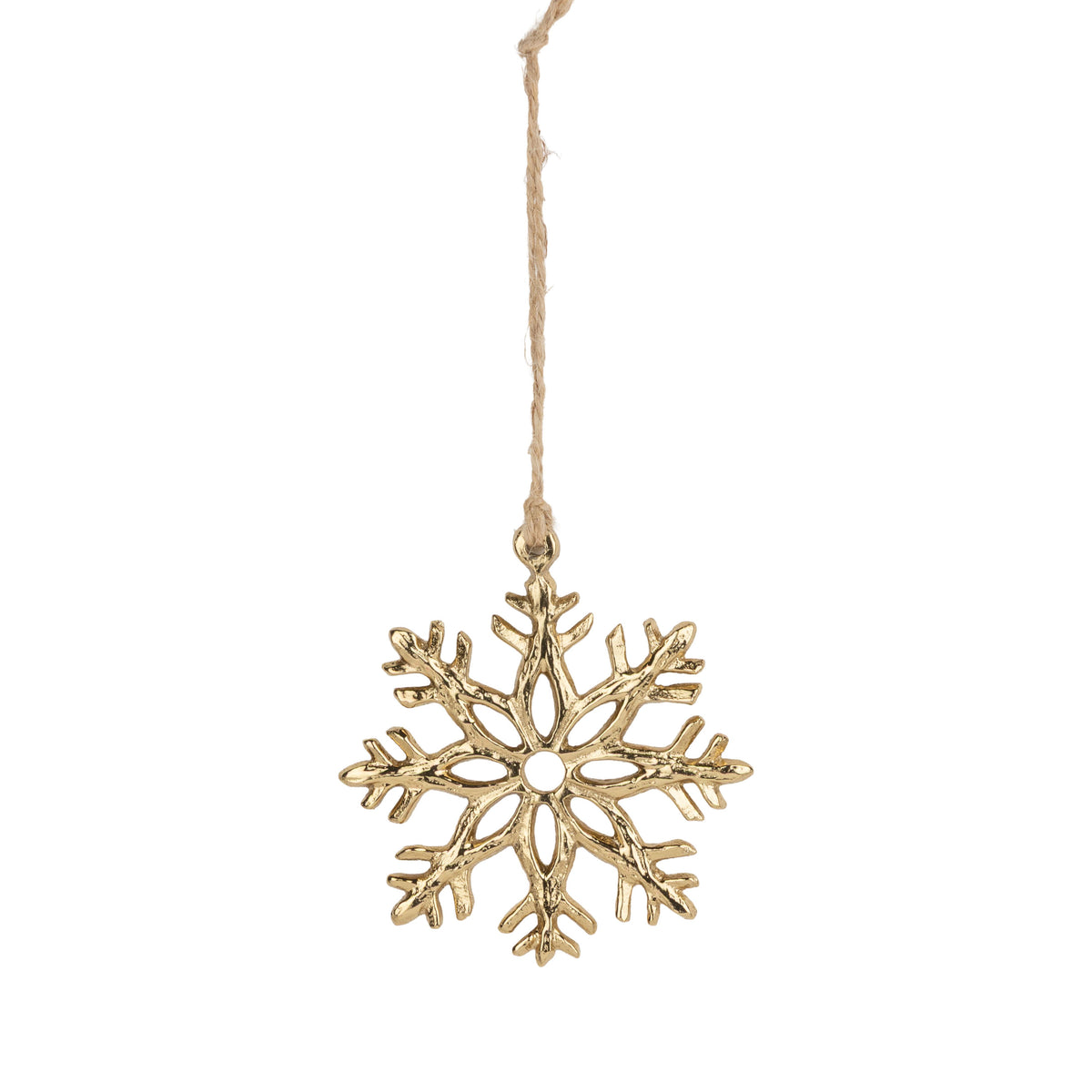 Gold Metal Snowflake Ornament