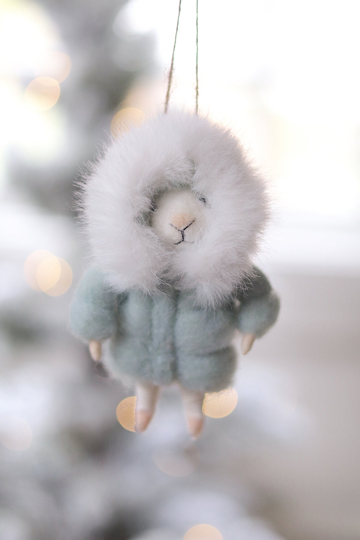Parka Paulette Felted Mouse Ornament