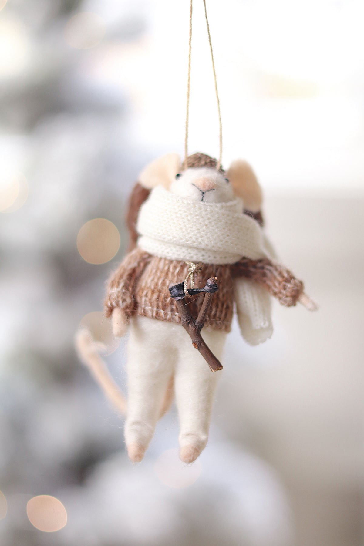 Wandering Will Felted Mouse Ornament