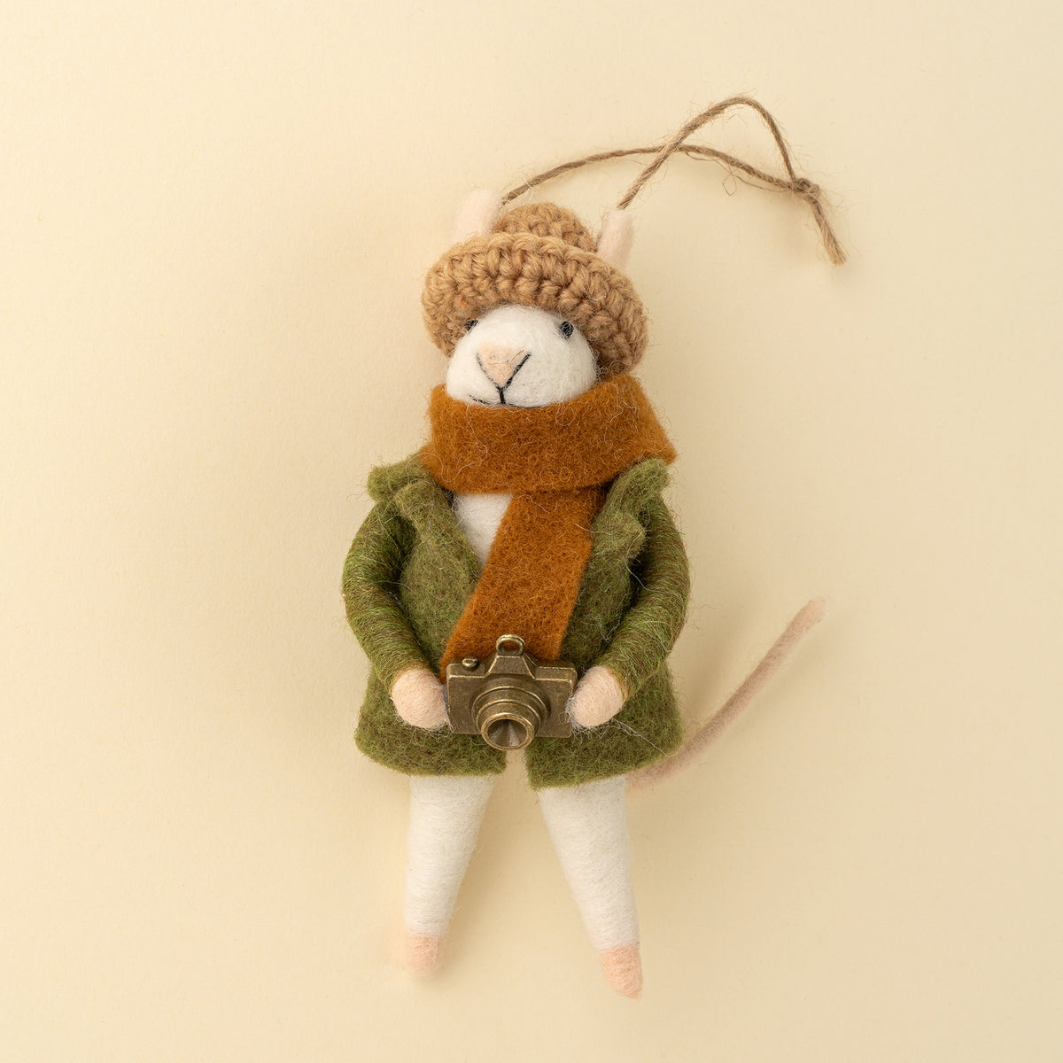 Photographer Philip Felted Mouse Ornament