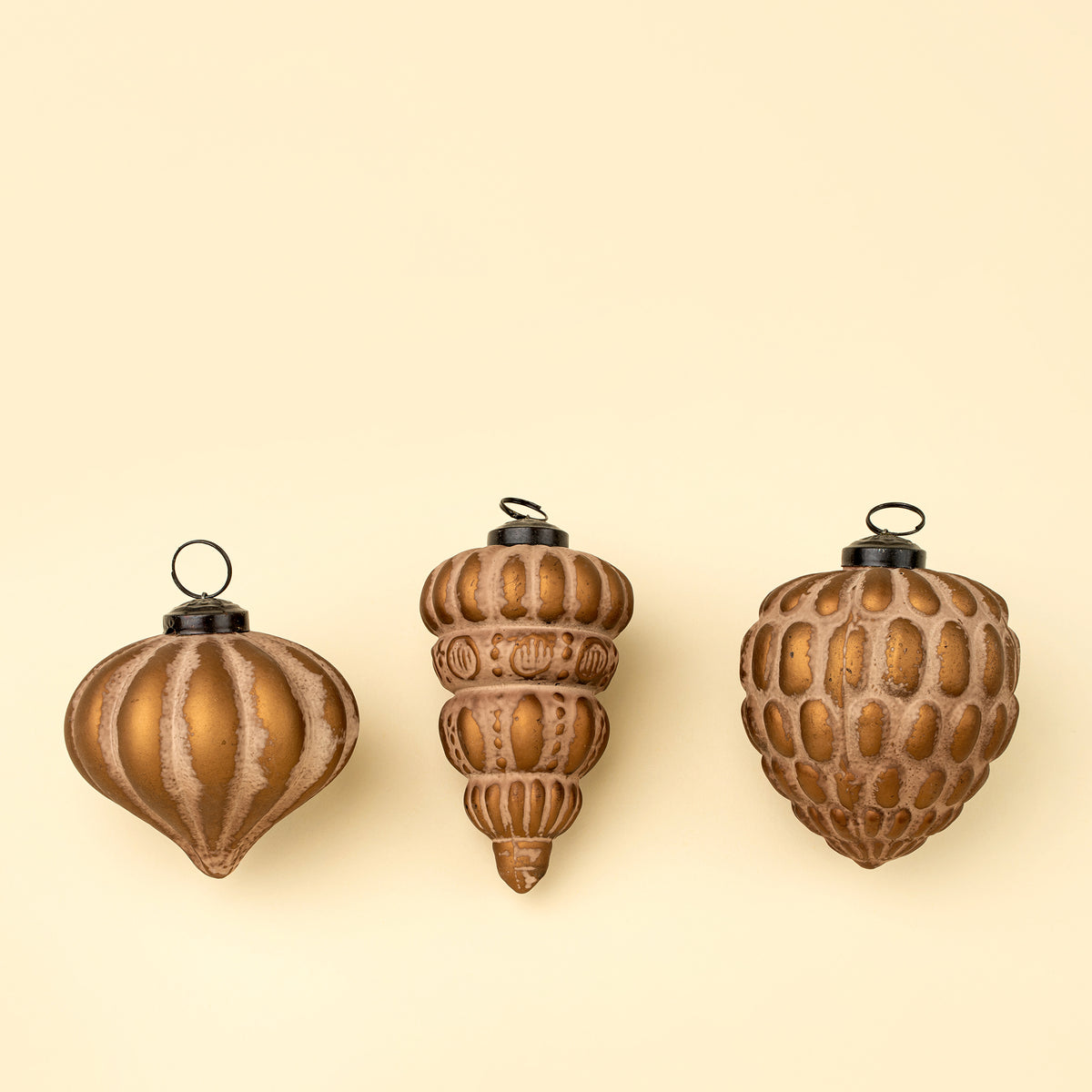 Heirloom Drop Holiday Ornament, Rustic Pink