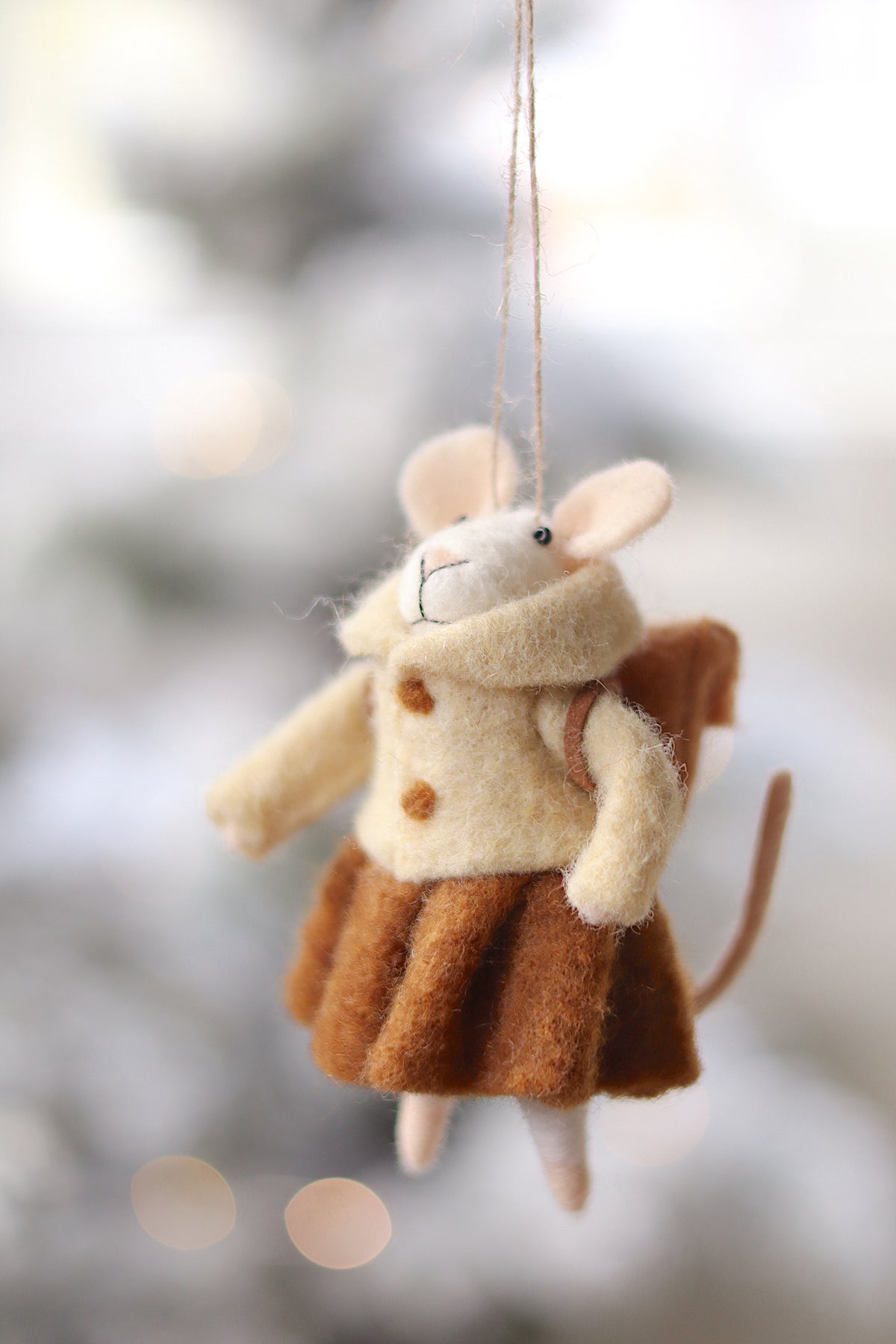 Student Sally Felted Mouse Ornament
