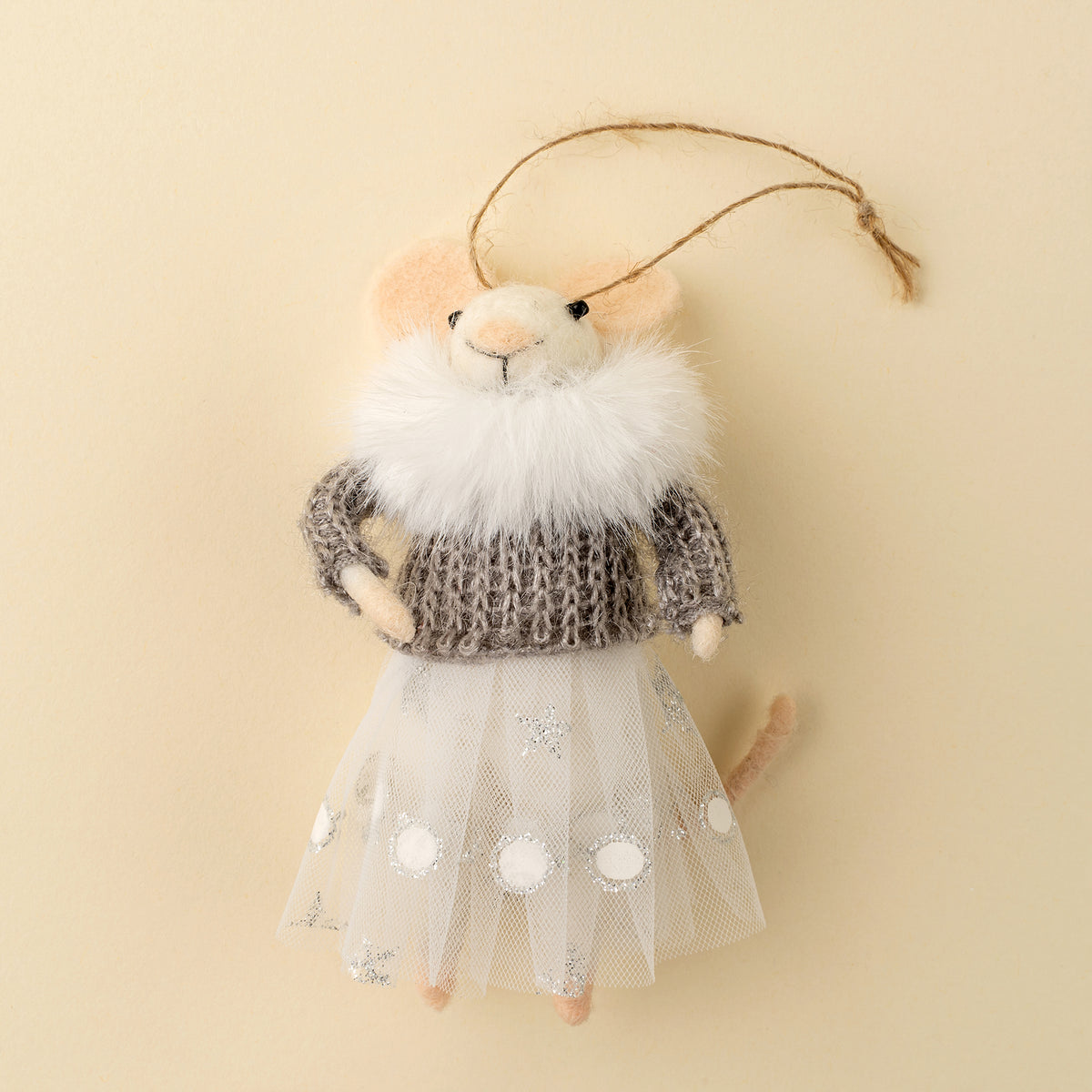 Party Dress Penelope Felted Mouse Ornament