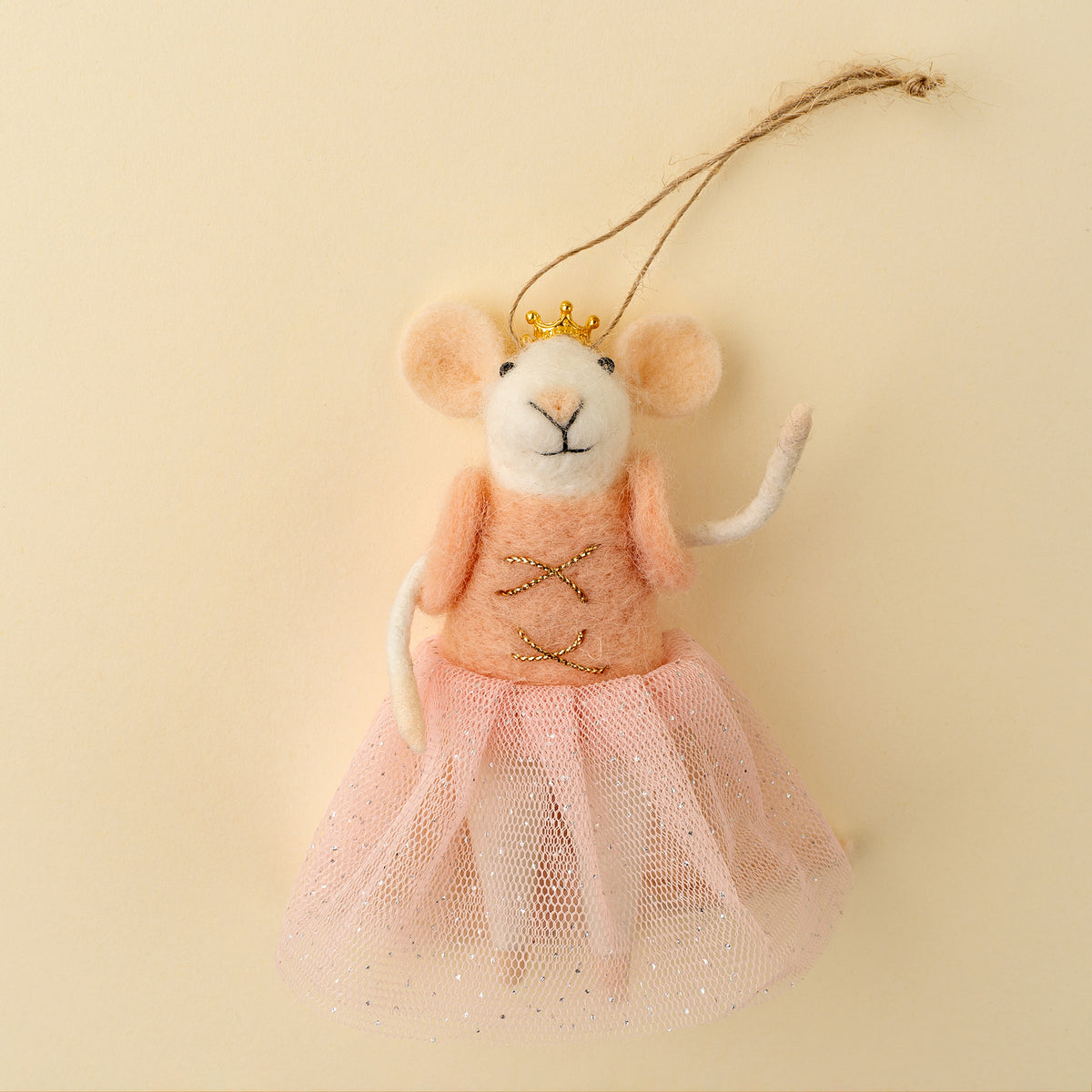 Sugarplum Shiloh Felted Mouse Ornament