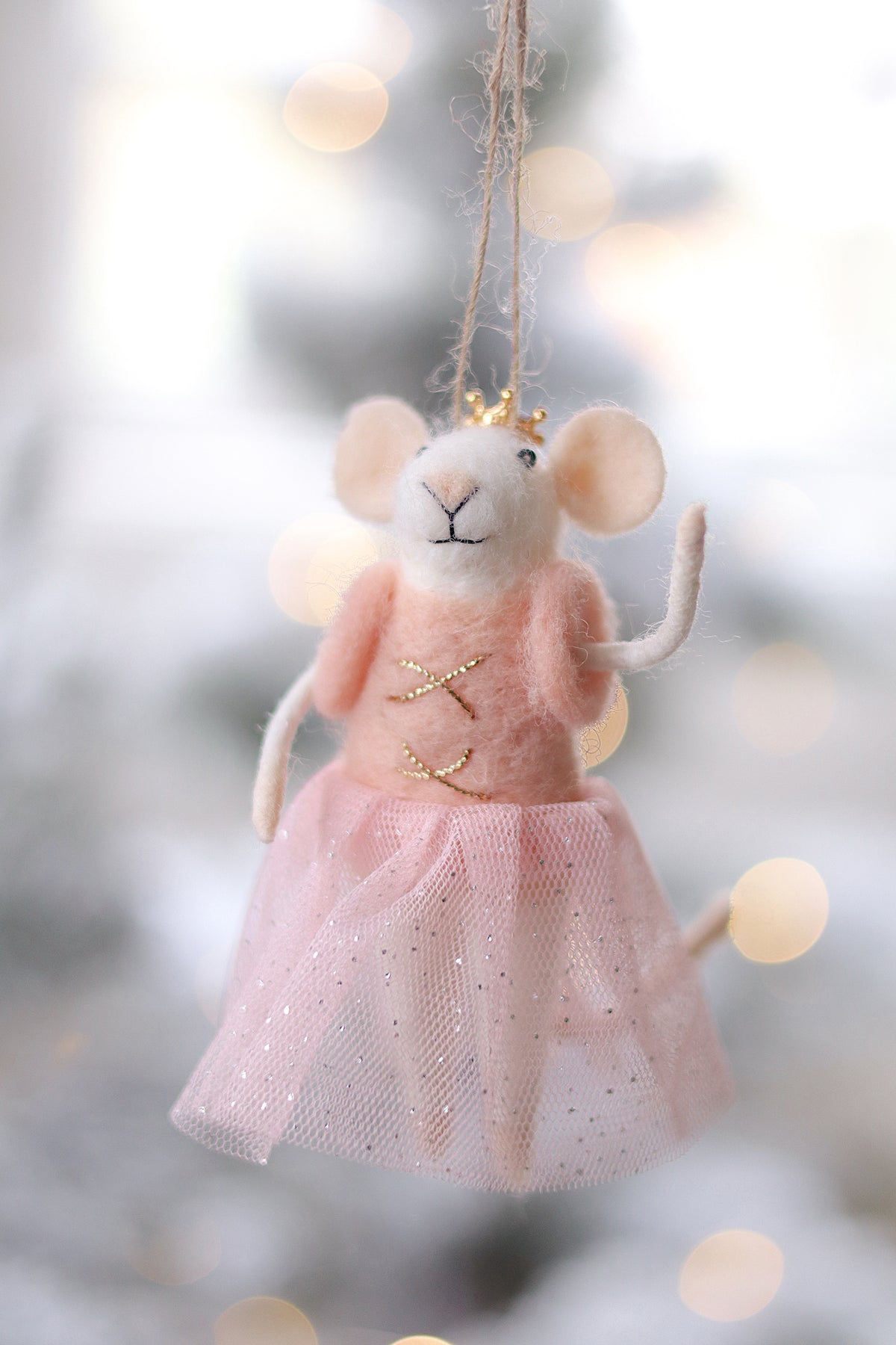 Sugarplum Shiloh Felted Mouse Ornament
