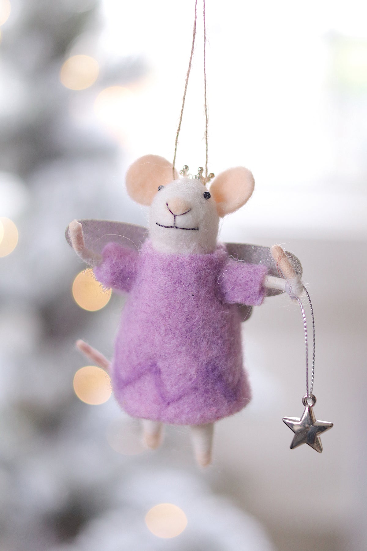 Fairytale Florence Felted Mouse Ornament