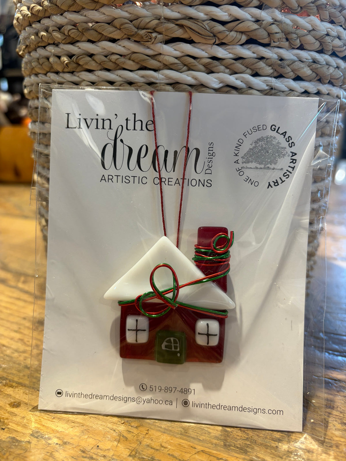 Locally Made Glass Fusion Ornaments