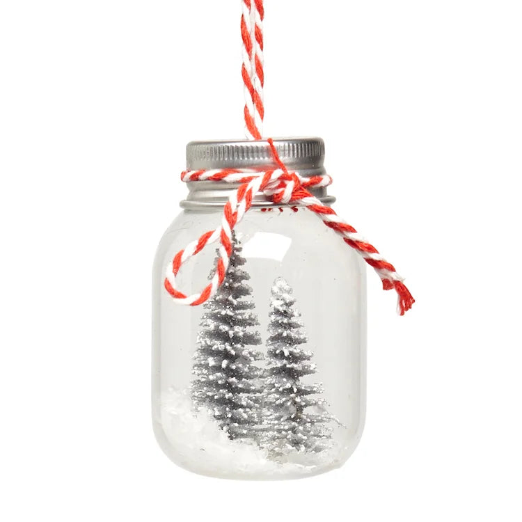 Mini Glass Jar Tree Ornament