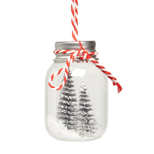 Mini Glass Jar Tree Ornament