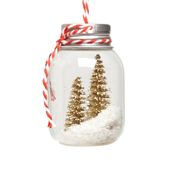 Mini Glass Jar Tree Ornament