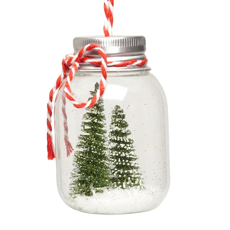 Mini Glass Jar Tree Ornament