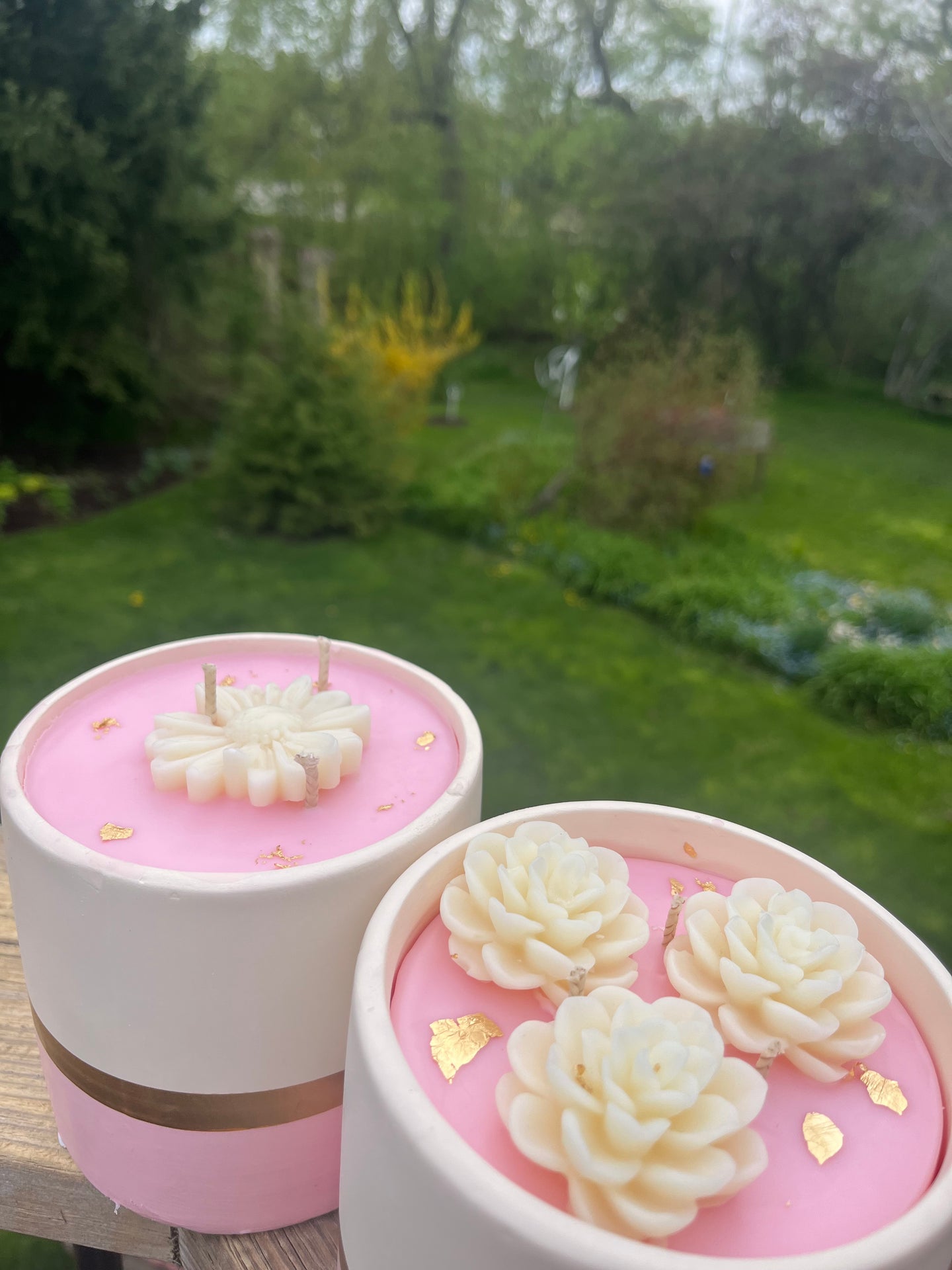 Floral Peach Soy Candle