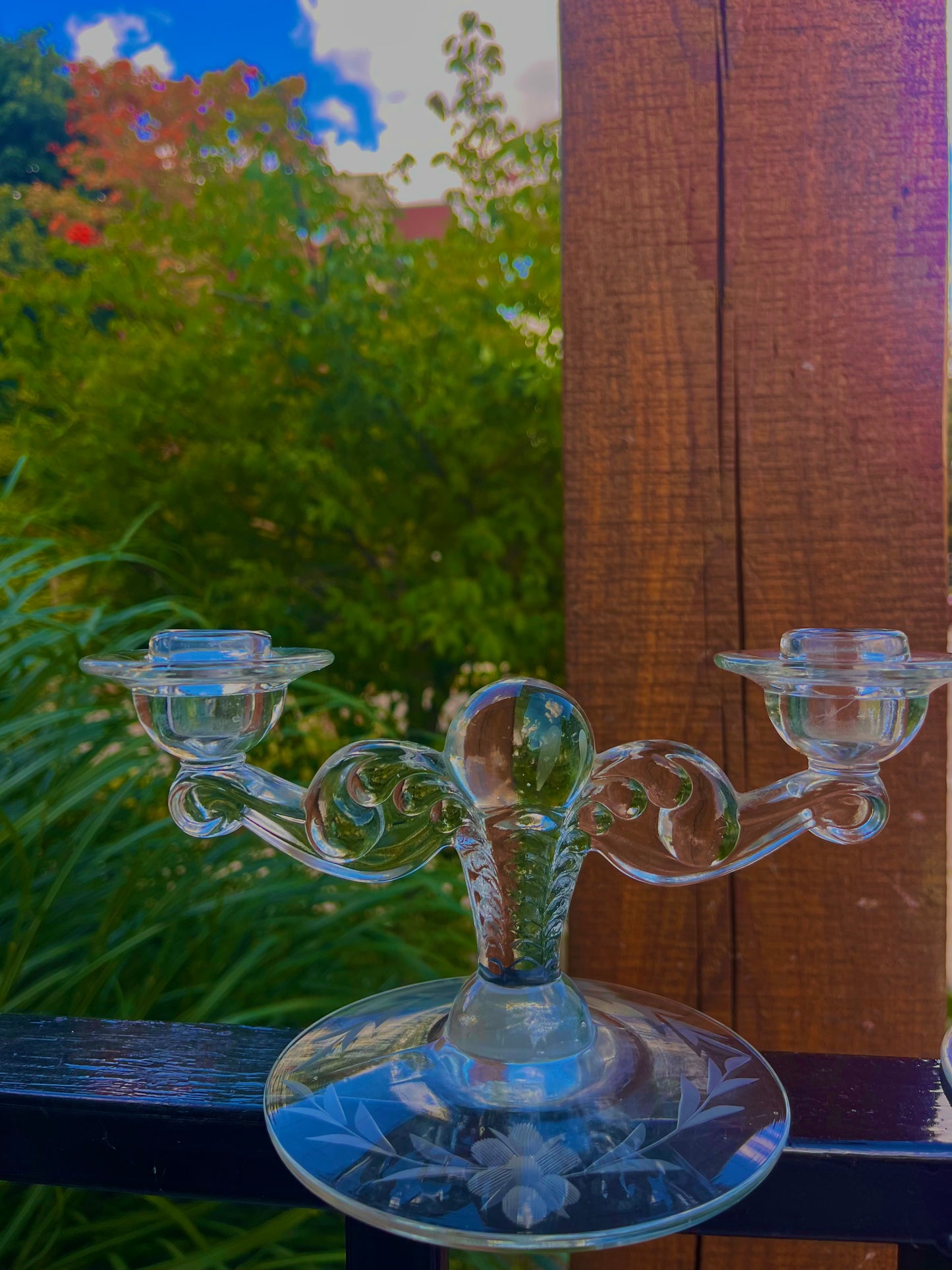 Vintage Crystal Candle Sticks
