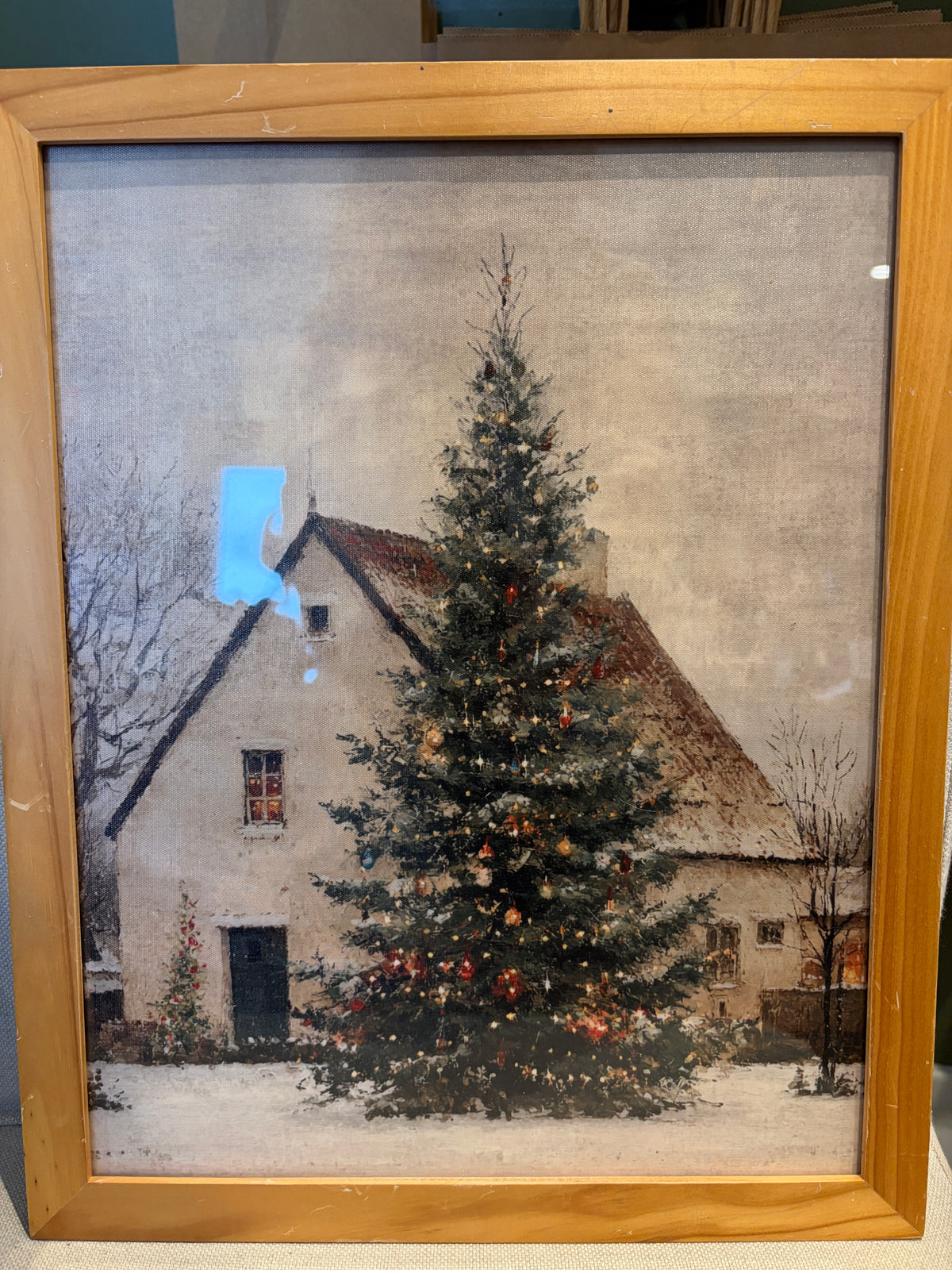 Vintage frame Christmas print