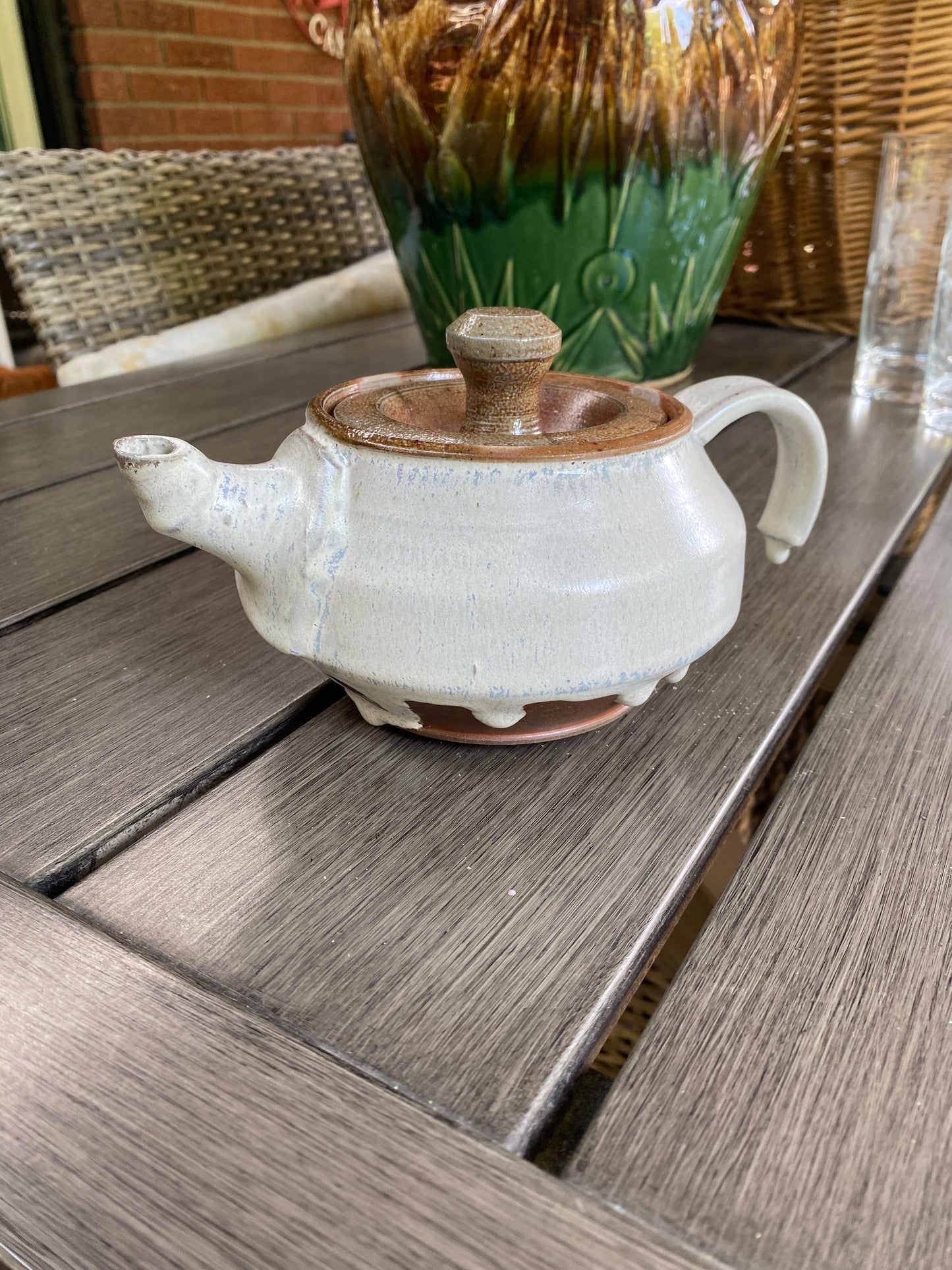 Vintage Pottery Drip Tea Pot