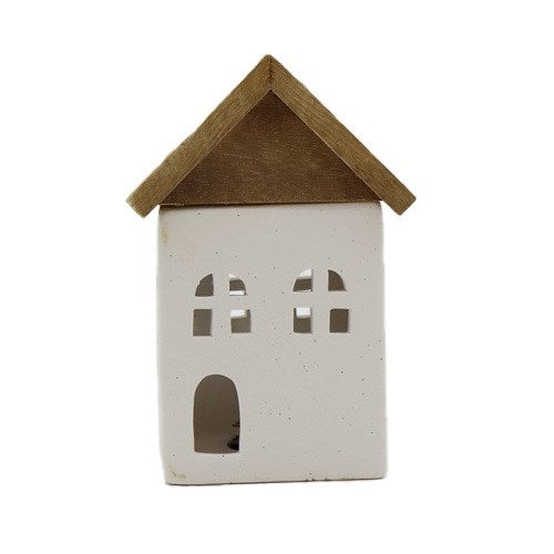 LED House - ceramic and wood