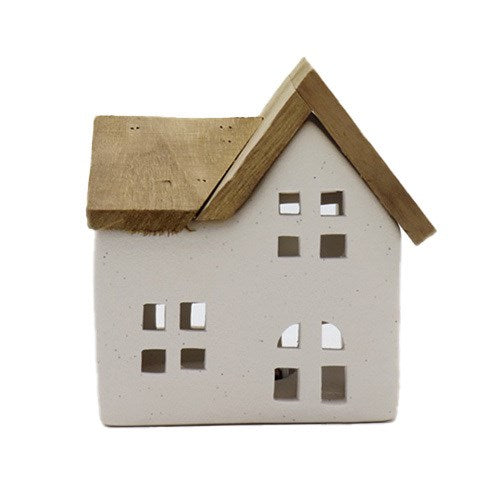 LED House - ceramic and wood