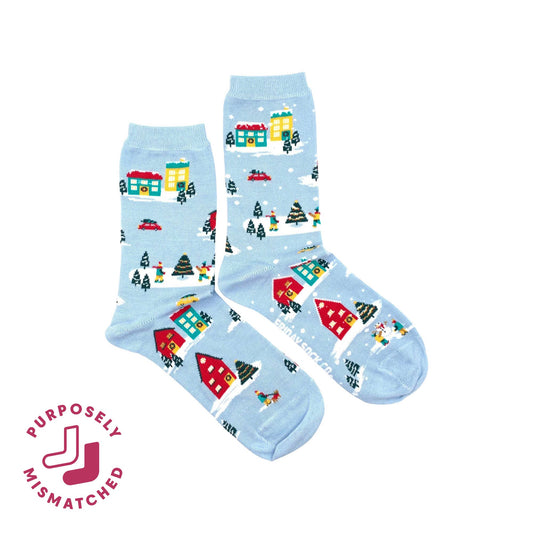 Women's Ugly Christmas Village Socks