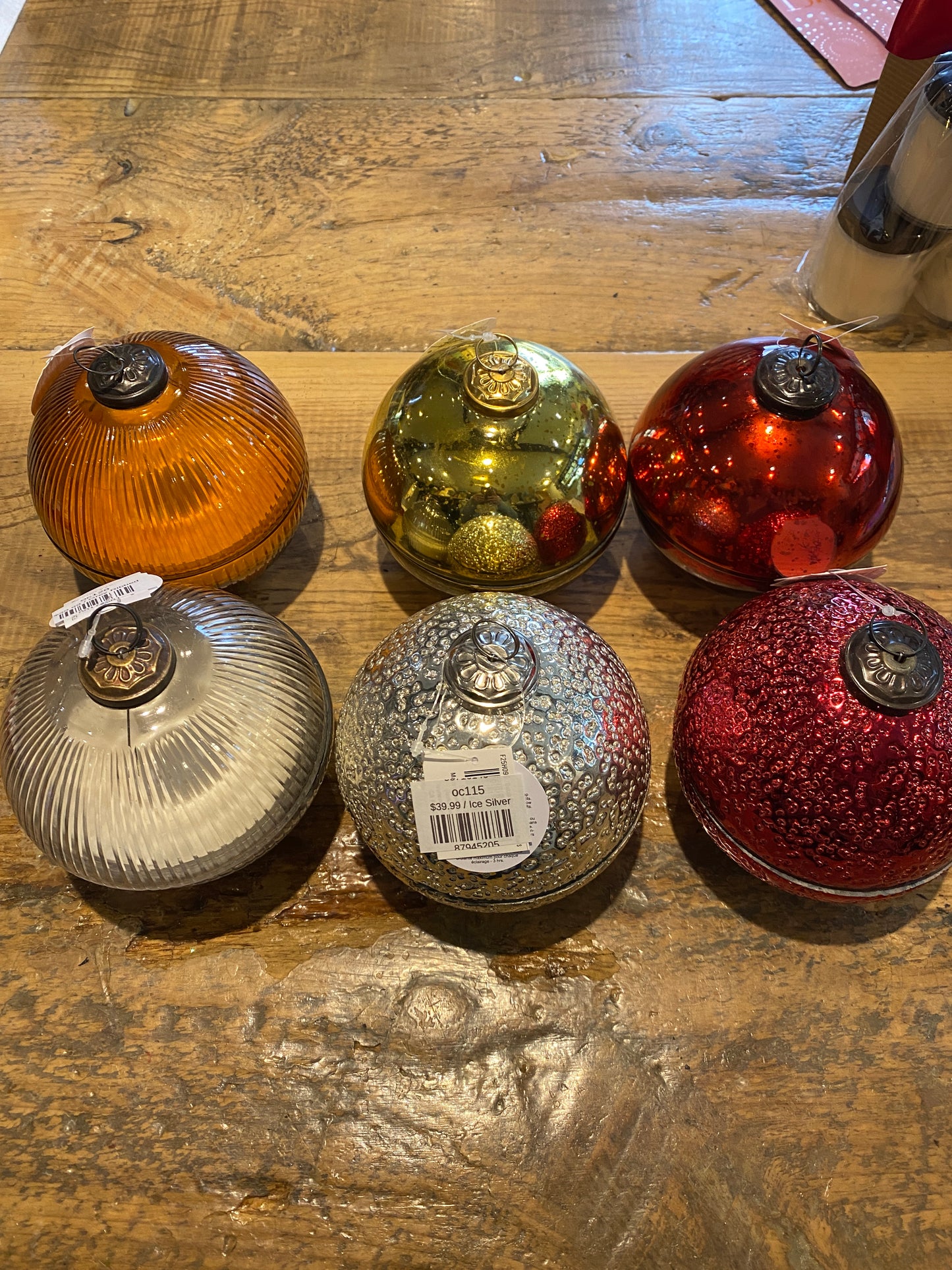 Large Glass Ornament Dish Candles