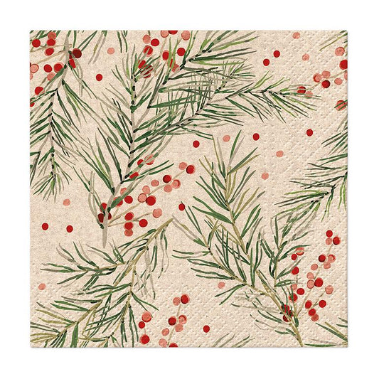 Holly Cocktail Napkins