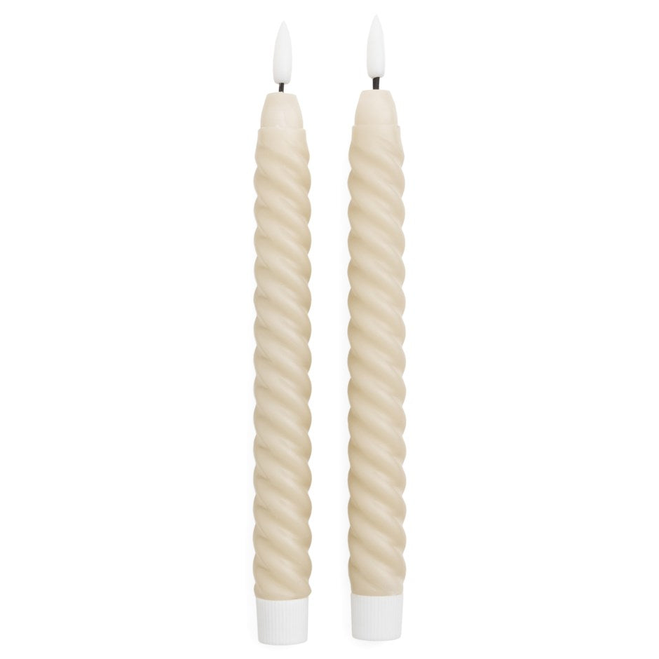 LED Twisted Taper Candles