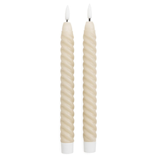 LED Twisted Taper Candles