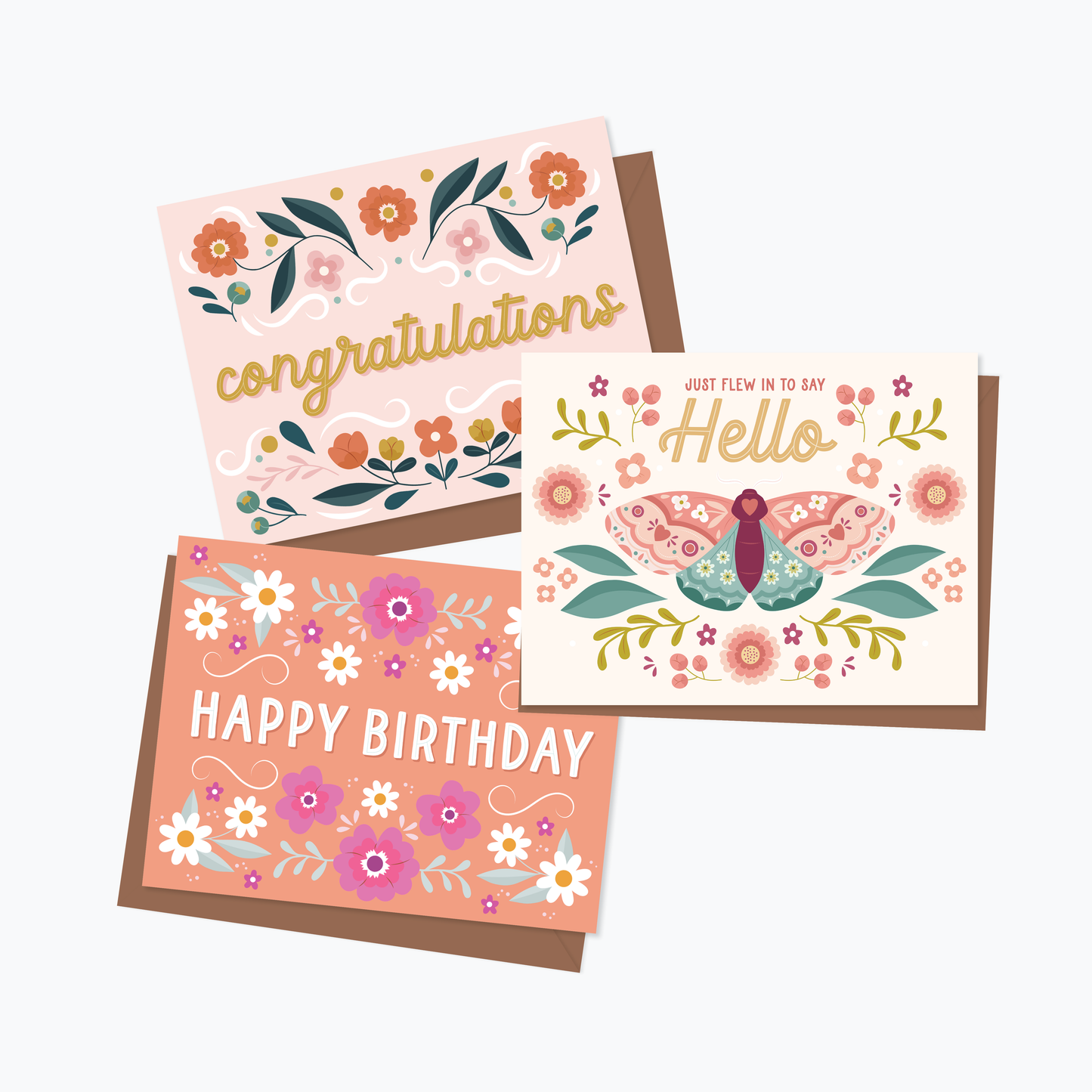 Daisy Daydreams: Coral Happy Birthday | Greeting Card
