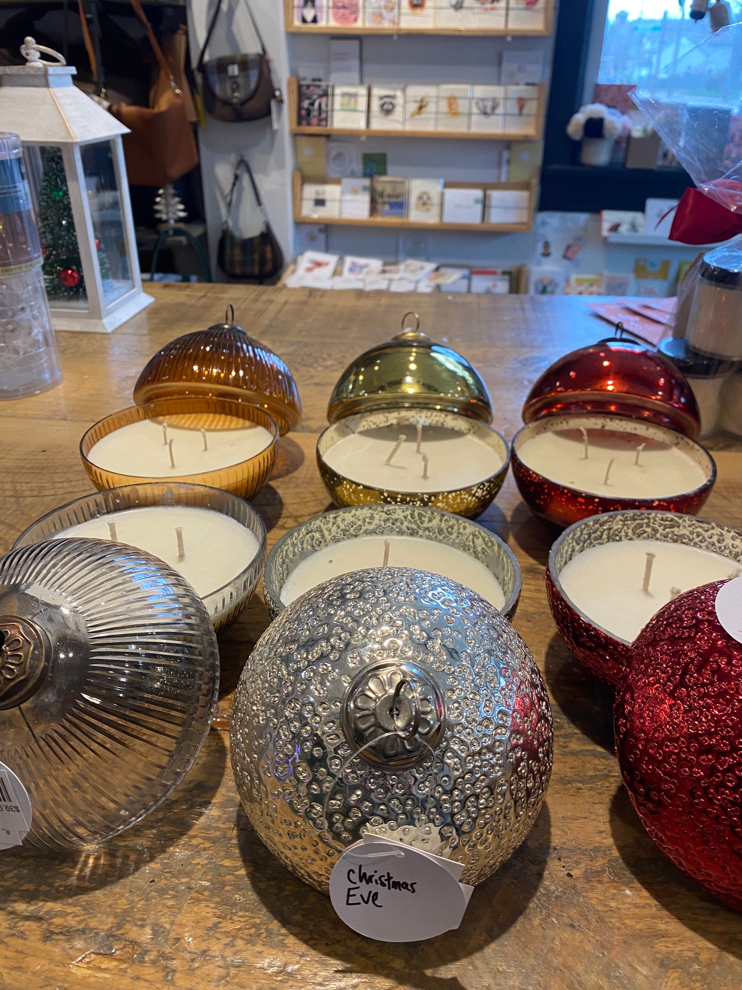 Large Glass Ornament Dish Candles