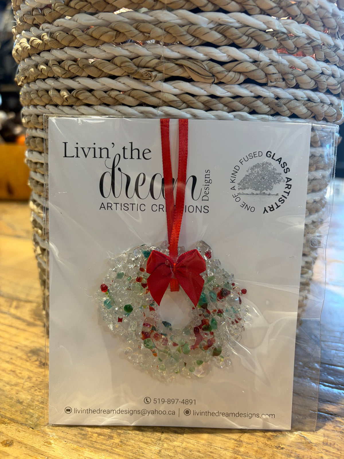 Locally Made Glass Fusion Ornaments