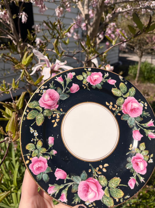 Vintage Floral Painted Plates